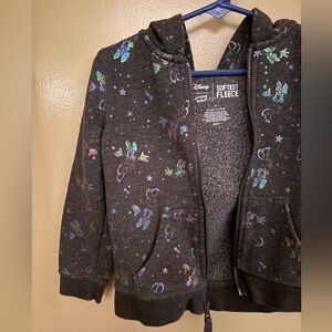 Disney Black Fleece Mini Mouse Hoodie with Holographic Foil Pattern